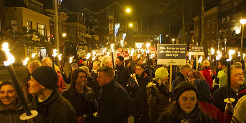 700 mensen protesteren tegen de gaswinning in Groningen