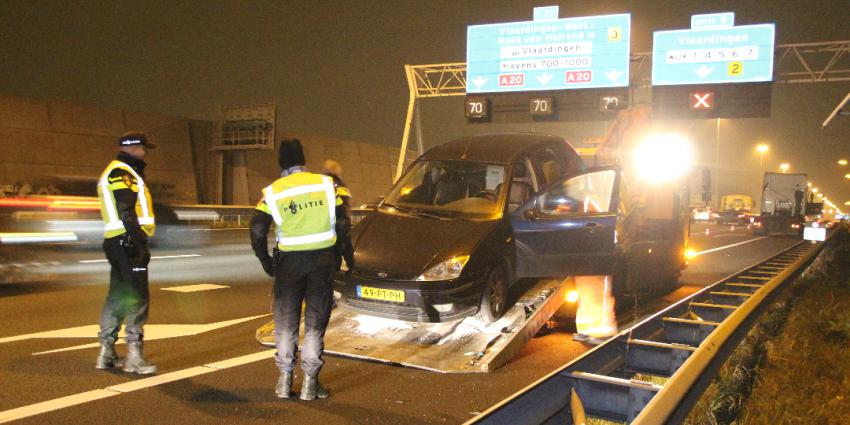 Eenzijdig ongeval op de A20