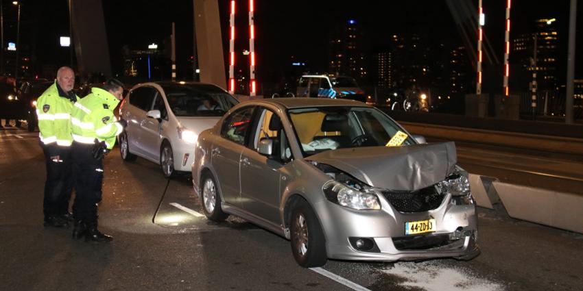 aanrijding op Erasmusbrug