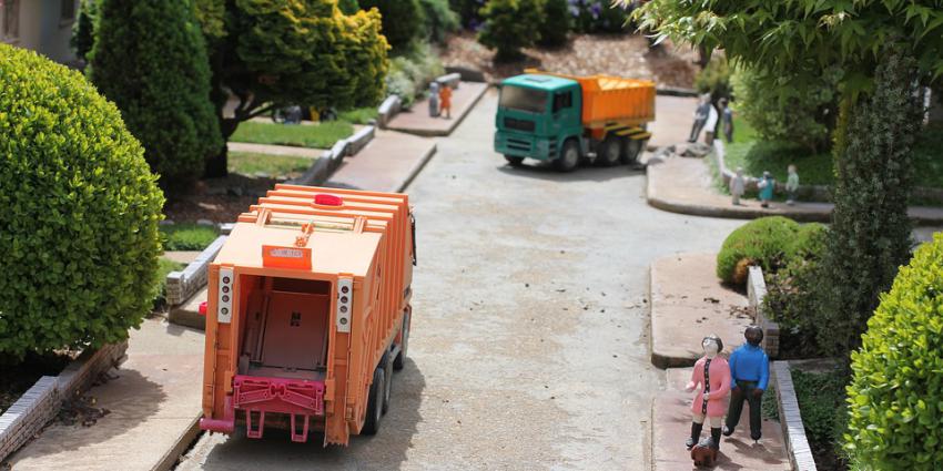 miniatuur vuilniswagen