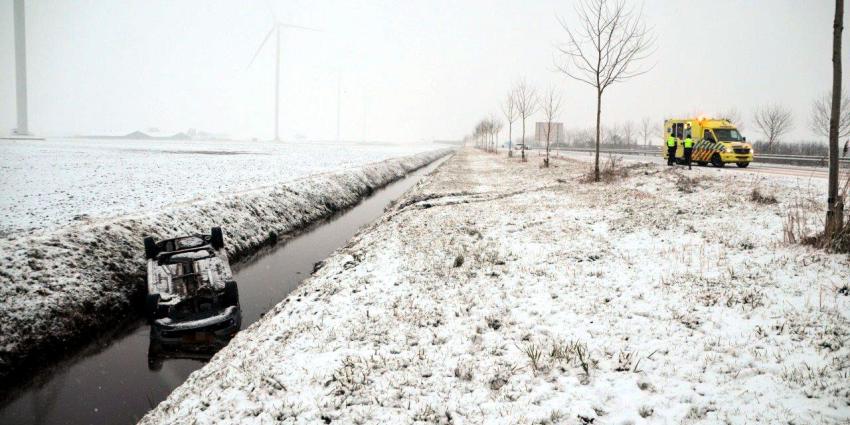 Veel ongevallen door gladde wegen