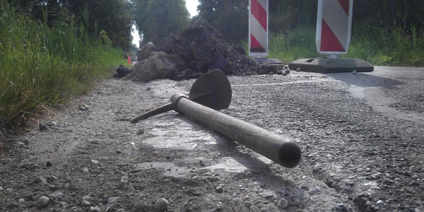 Foto van graafwerkzaamheden bij een weg | Archief EHF