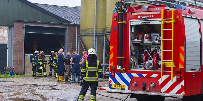 Brand bij varkenshouderij aan het Tongeren in Boxtel