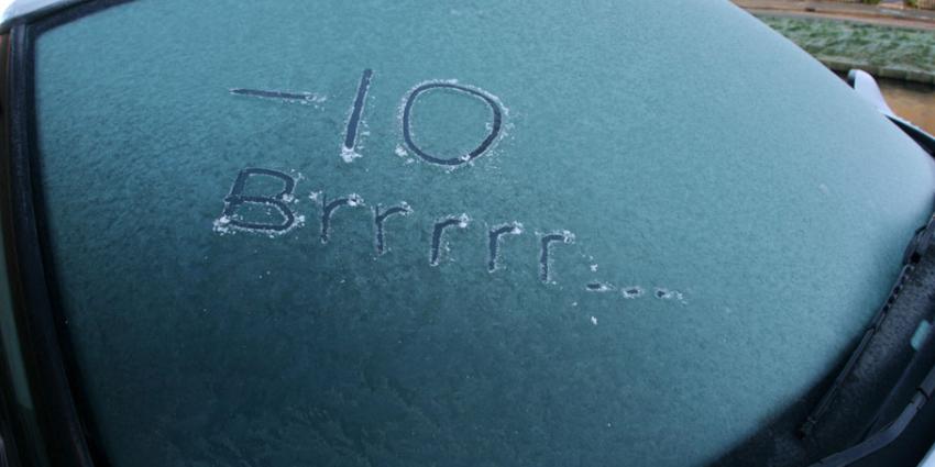 Veluwe en in Twente werd de -10 graden gehaald