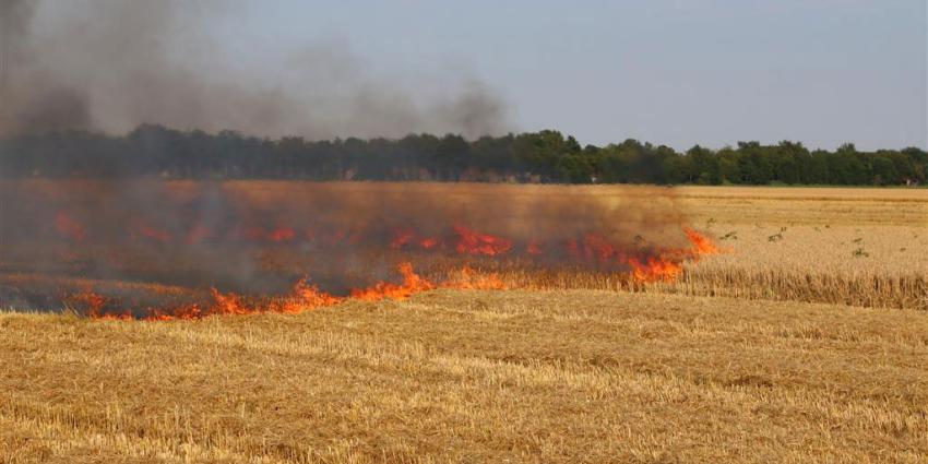 Boer ziet zijn gewas in vlammen opgaan