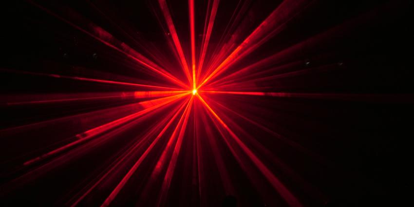Foto van schijnsel laserpen