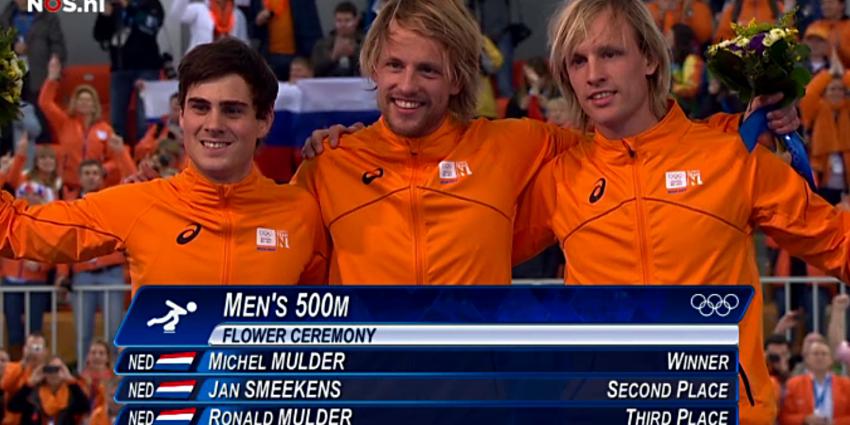 Foto van schaatsbroers Michel en Ronald Mulder | Archief NOS