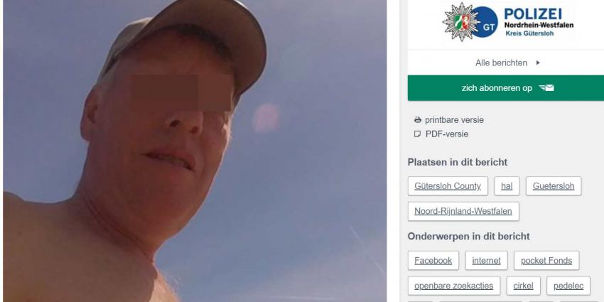 Duitse politie zoekt deze man vanwege kindermisbruik