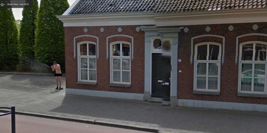 Naakte man op streetview in Groningen vastgelegd