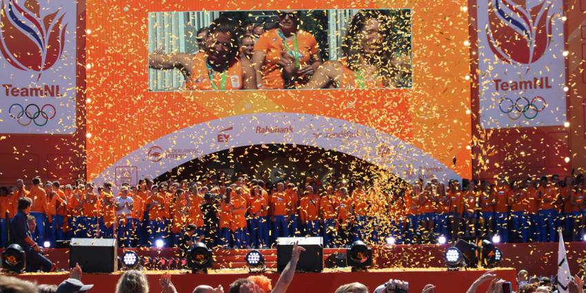 Olympische sporters gehuldigd in Amsterdam
