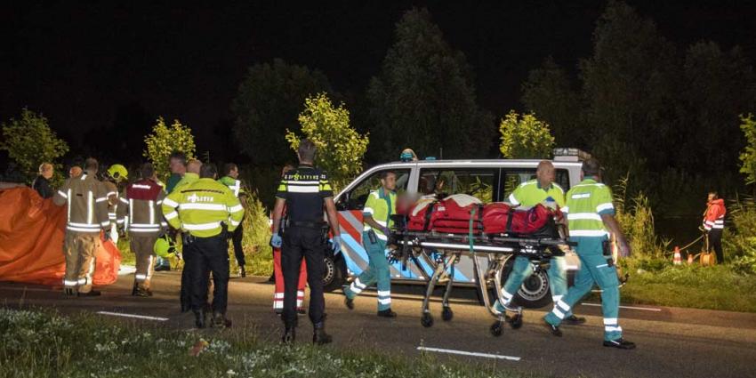 Auto te water in Krimpen a/d IJssel