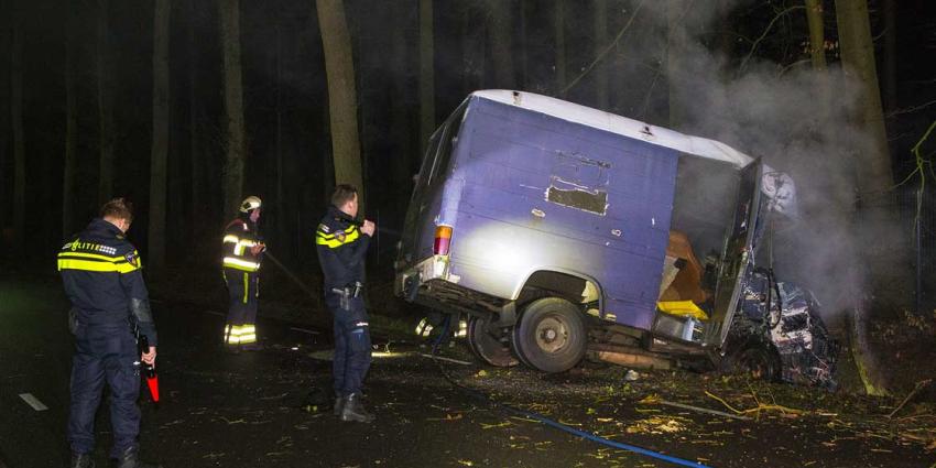 Bestuurder botst met oude bus tegen boom langs Esscheweg in Boxtel