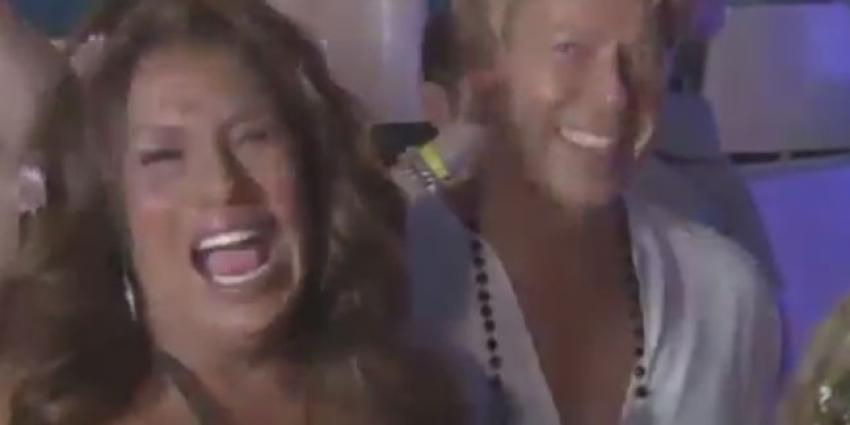 Patty houdt het niet droog op haar bruiloft op Ibiza