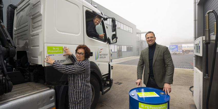 Wetterskip Fryslân stapt over op fossielvrije diesel 