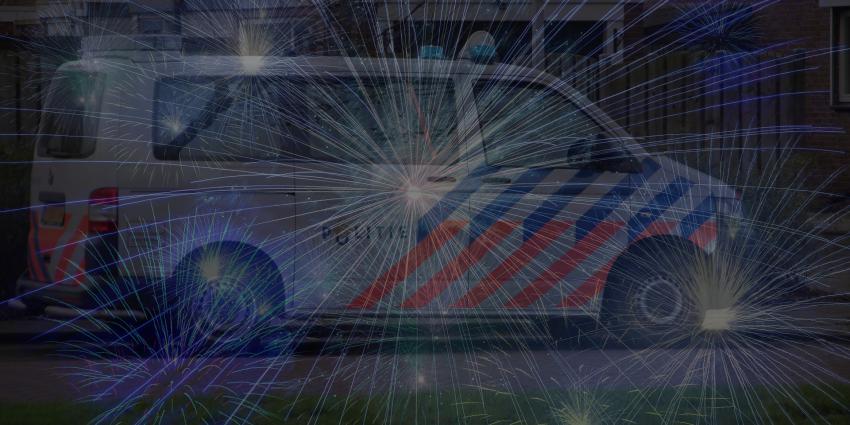 Politieauto-vuurwerk