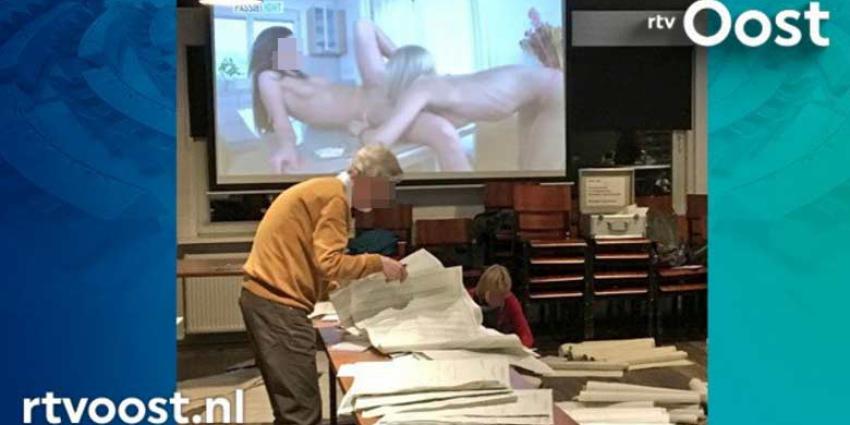 Porno tijdens het stemmen tellen