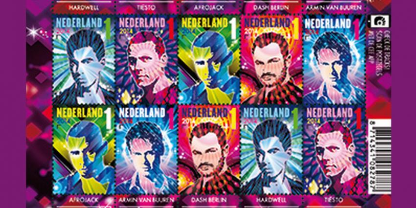 Nederlandse dj’s op nieuwe postzegels