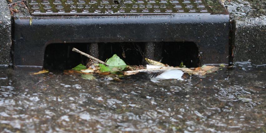 Hevige regenbuien in Overijssel