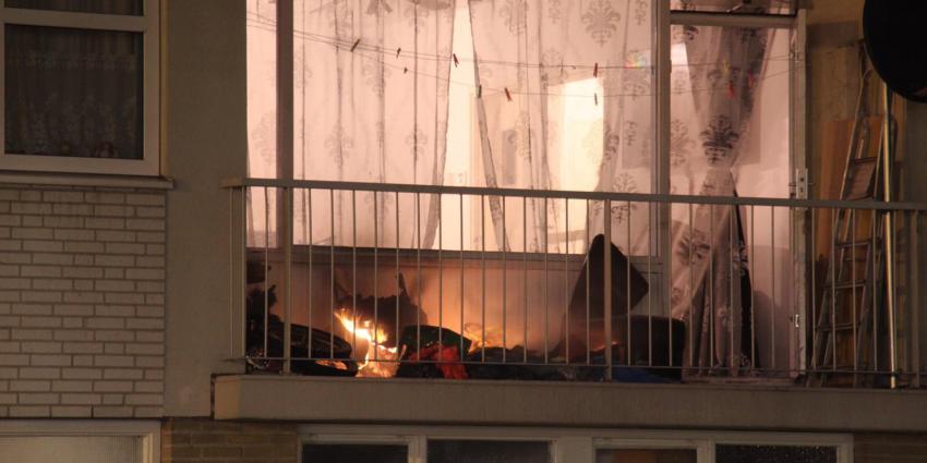 brand op balkon