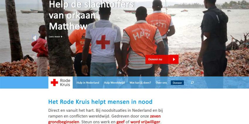 Rode Kruis opent giro 5125 voor slachtoffers orkaan Matthew