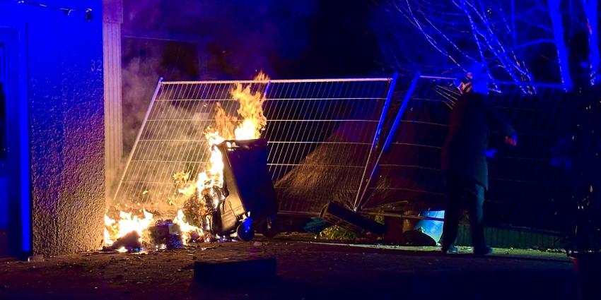 Container volledig in brand