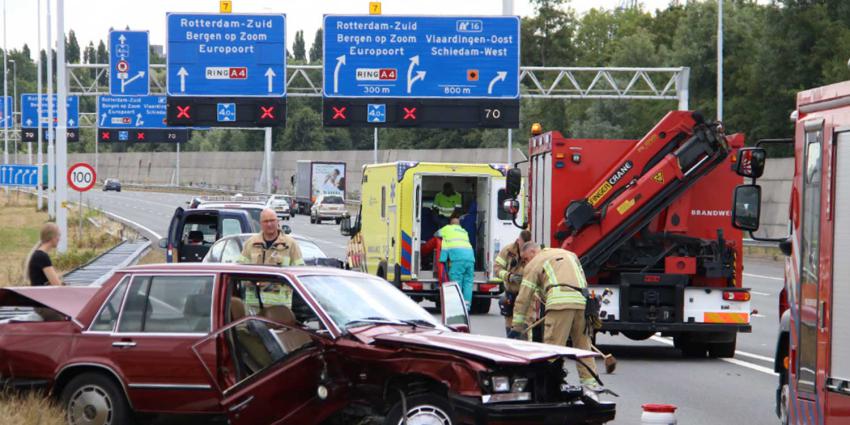 A4 dicht na forse aanrijding