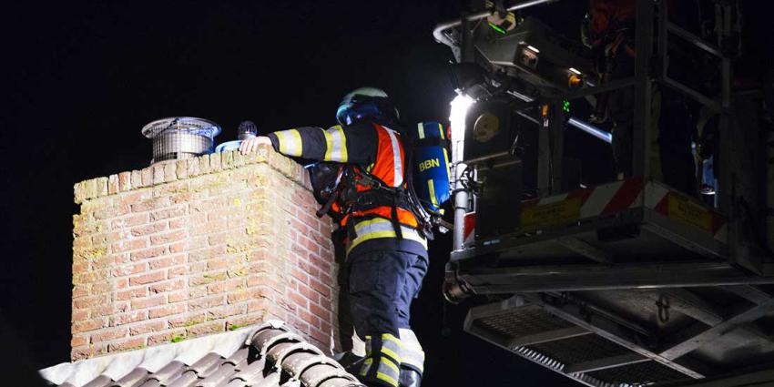 Brandweer hoeft niet ver voor schoorsteenbrand 