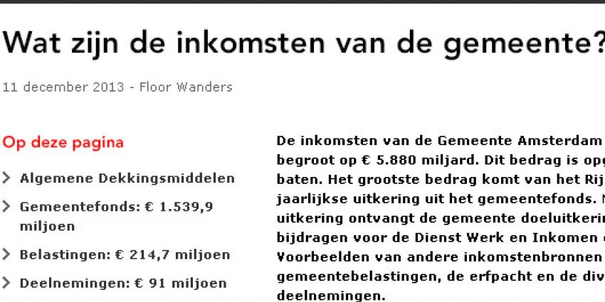 Screenshot gemeente A'dam begroting | Gem. Amsterdam