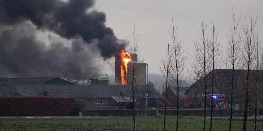 Felle brand in stal Winkelsestraat Biezenmortel