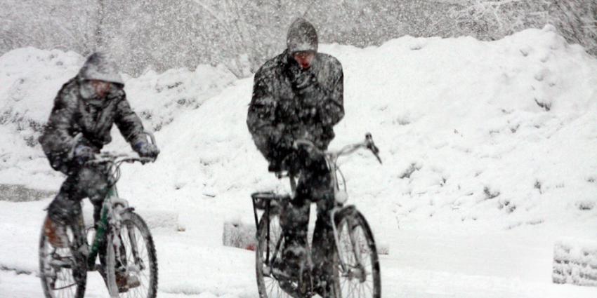 sneeuw-fietsers