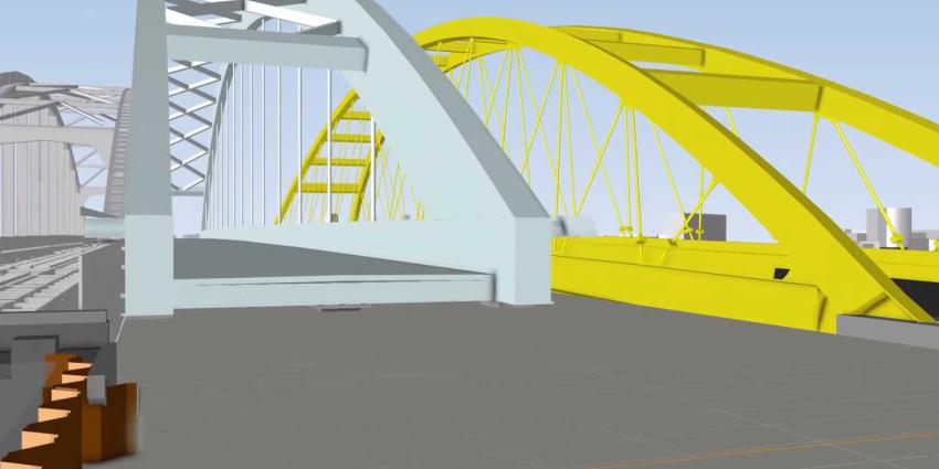 Spoorbrug Utrecht millimeter voor millimeter op zijn plek geschoven