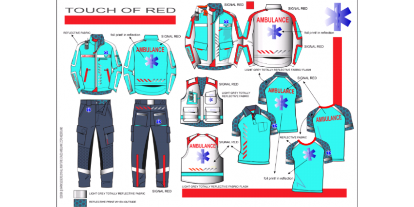 Nieuwe kleding voor personeel Ambulance