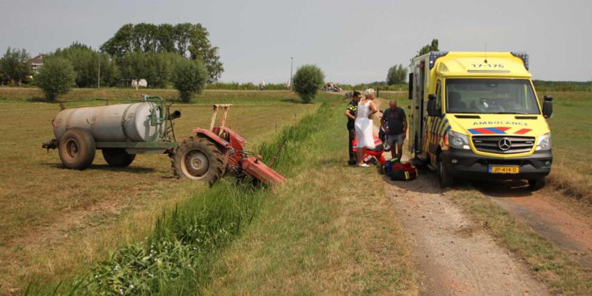 Man overreden door eigen tractor