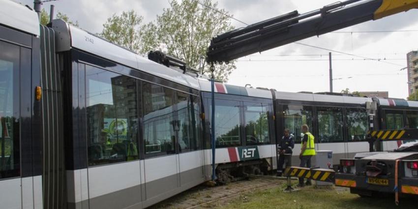 Tramverkeer Schiedam plat na ontsporen tram