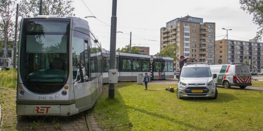 Tramverkeer Schiedam plat na ontsporen tram