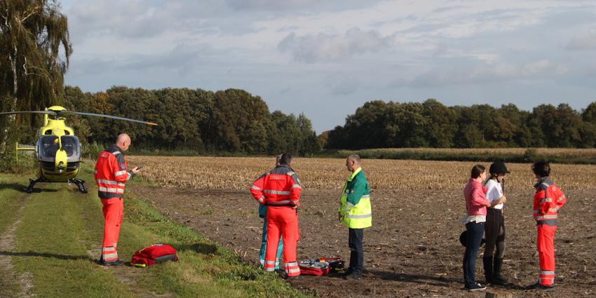 Foto van traumaheli en ruiter | Willy Smits | www.112journaal.nl