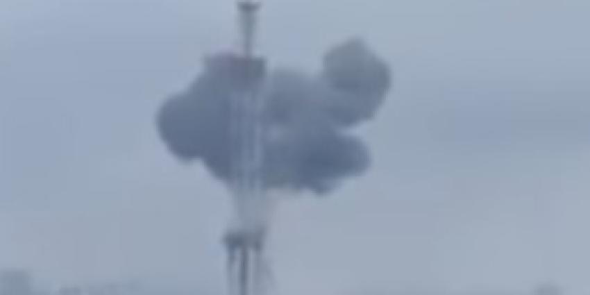 Vijf doden na “barbaarse” aanval op televisietoren Kiev