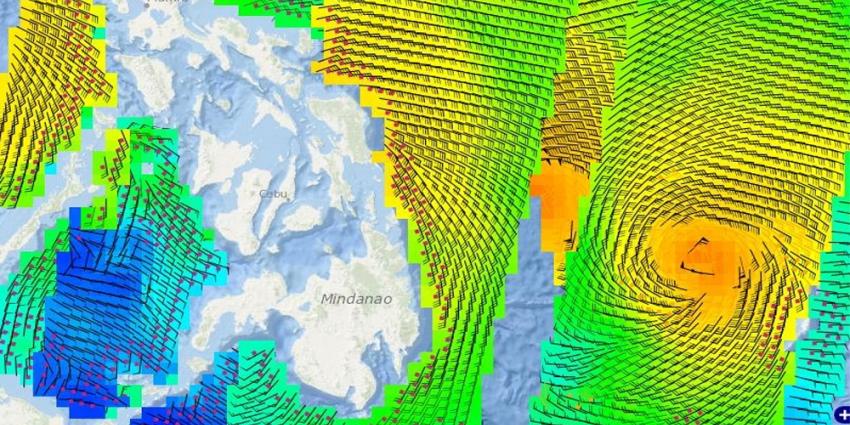 Foto van tyfoon Haiyan Fillippijnen | KNMI