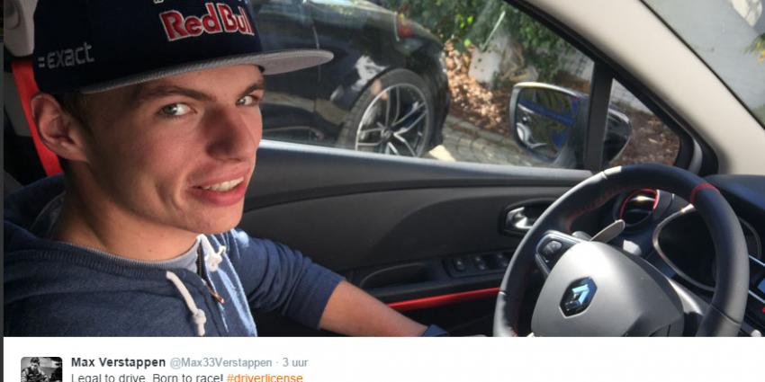 Max Verstappen heeft zijn rijbewijs gehaald