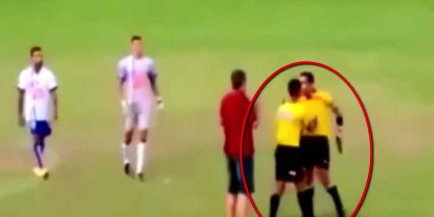 Scheidsrechter trekt vuurwapen bij conflict tijdens voetbalwedstrijd