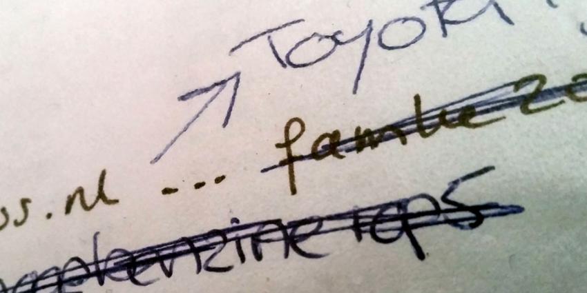 Eén op drie Nederlanders schrijft wachtwoorden op briefje