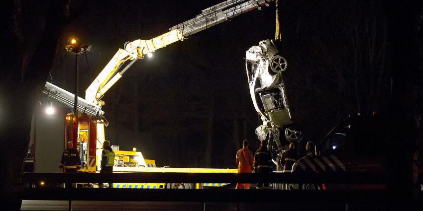 Bestuurder gewond na auto te water in Muntendam