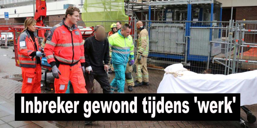 Inbreker raakt bekneld in liftschacht flat Schiedam