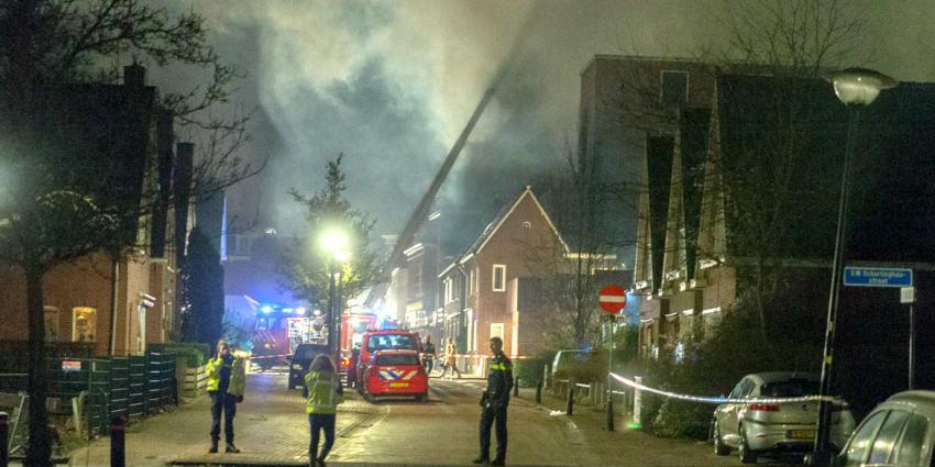 Uitslaande woningbrand centrum van Winschoten