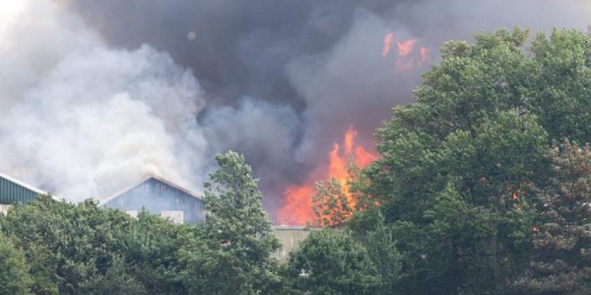 Uitslaande brand op boerderij  in Groningse Zijldijk