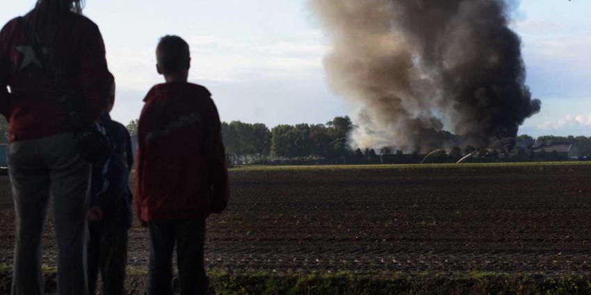 Grote brand in Brabantse champignonkwekerij