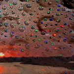 spiritueel-kleuren-druppels-rivier-zon