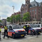 Veel politie aanwezig op de Dam