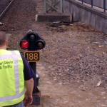 Foto van rood sein trein spoor | Archief EHF