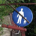 verkeersbord voetpad